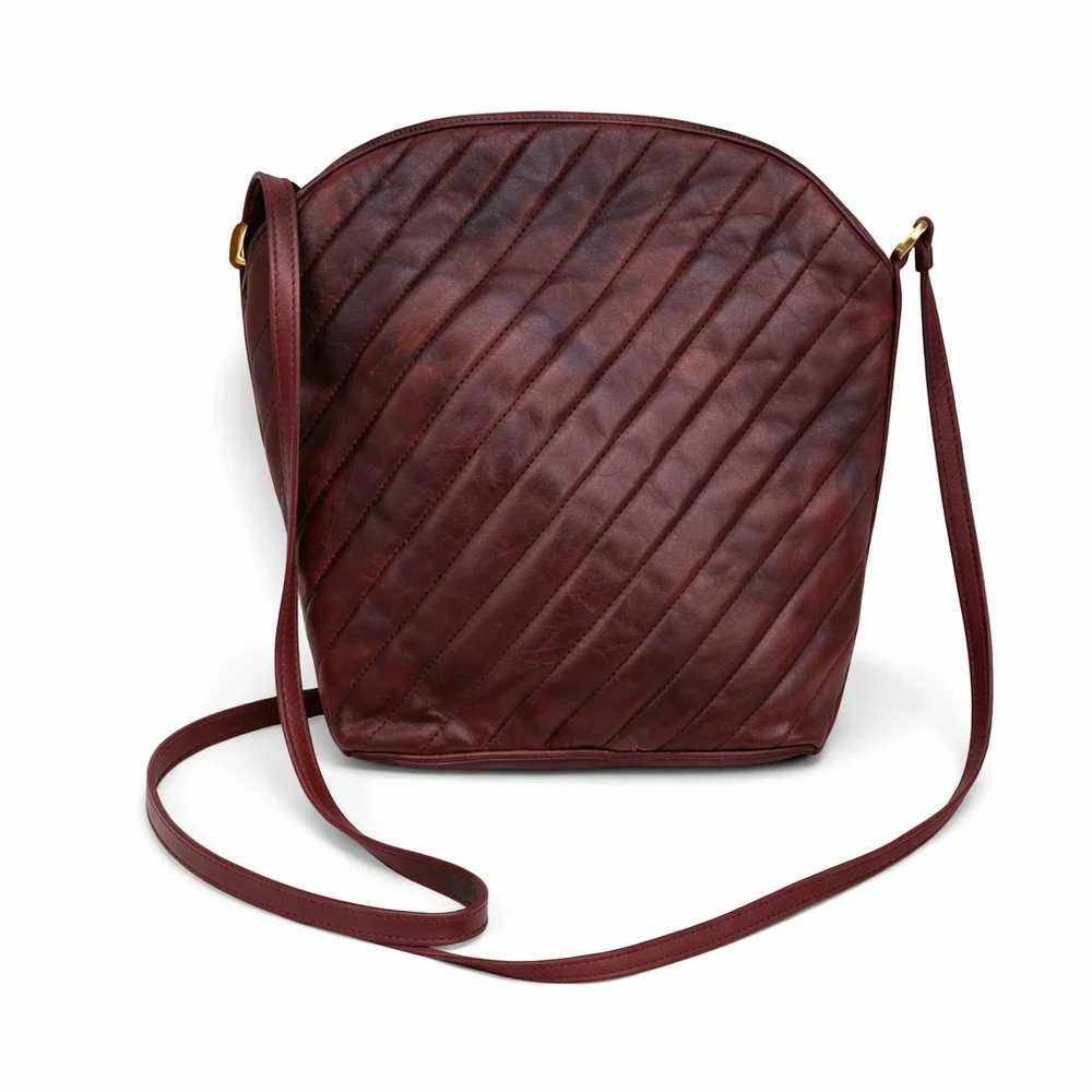Vintage GBC Wine leather shoulderbag‎